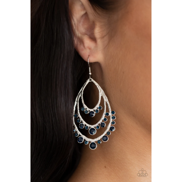 Break Out In TIERS - Blue Earrings